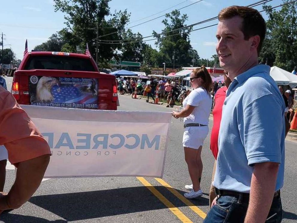 PHOTO: Dan McCready, a father of four, campaigns in North Carolina.