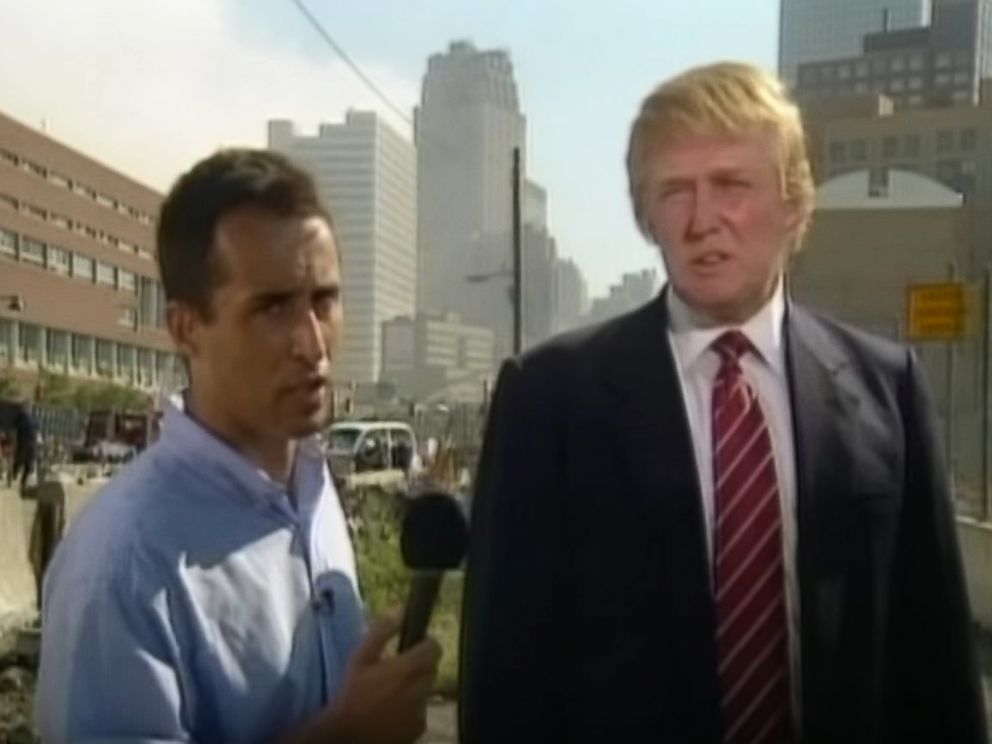 PHOTO: In this screen grab from a video reported from Stephan Bachenheimer on YouTube, Donald Trump gives an interview right after the terror attacks of 9/11, in New York City. 