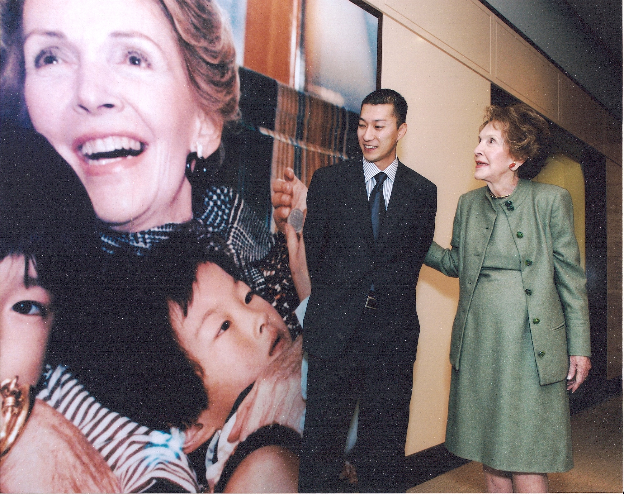 PHOTO: Brett Halvorson with Nancy Reagan in 2007 at the Reagan Library in Simi Valley, California. 