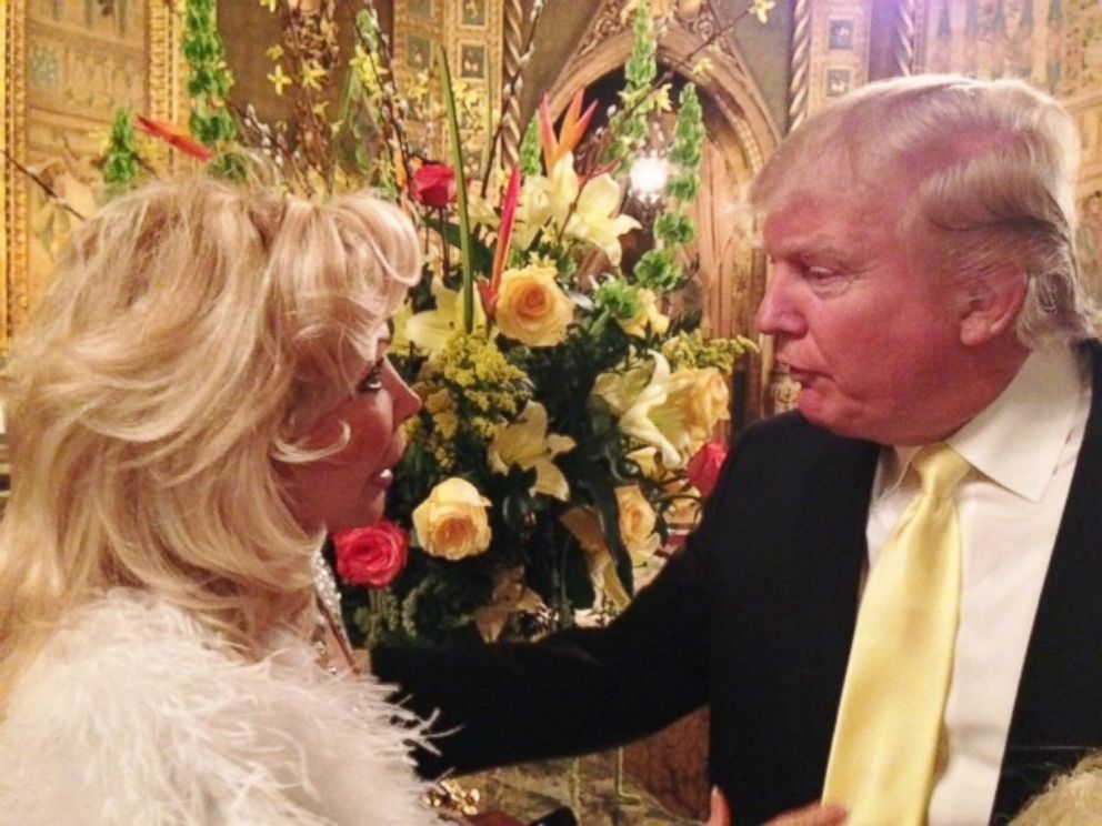 PHOTO: Trumpettes founder Toni Halt Kramer is pictured here talking to Donald Trump.