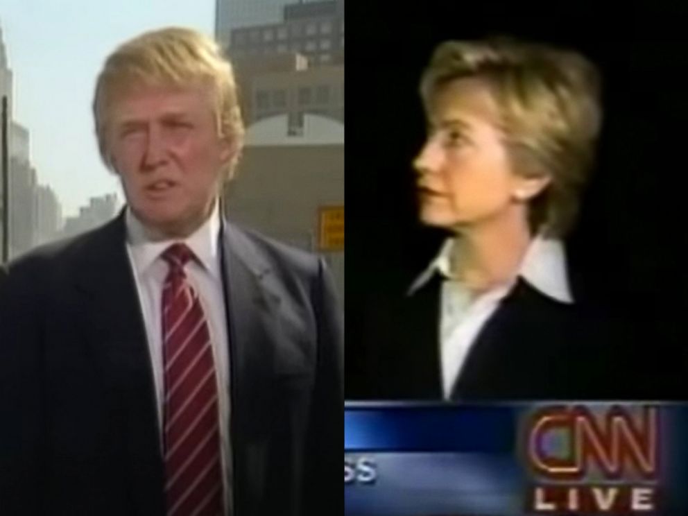 PHOTO: Donald Trump and Hillary Clinton are both interviewed after the terror attacks on 9/11 in New York City.