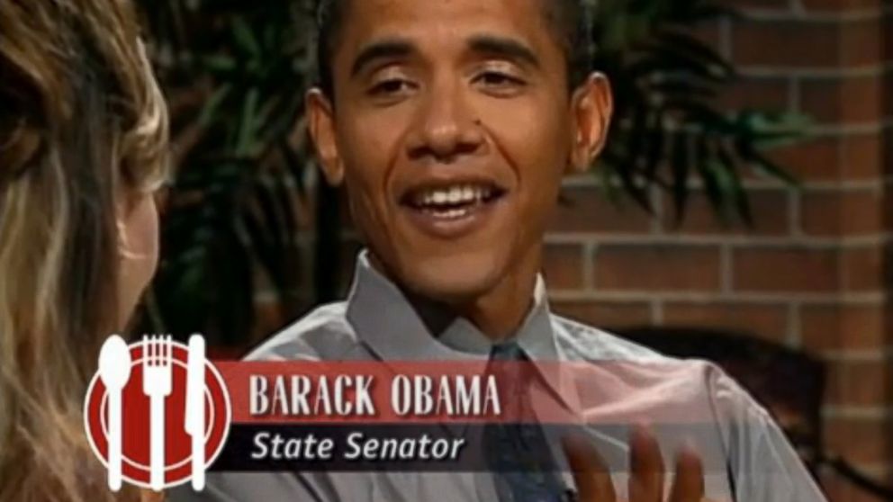Barack Obama appeared on a local restaurant review show called ‘Check, Please!’ in 2001 talking about Dixie’s Kitchen and Bait Shop, a family favorite in his district.