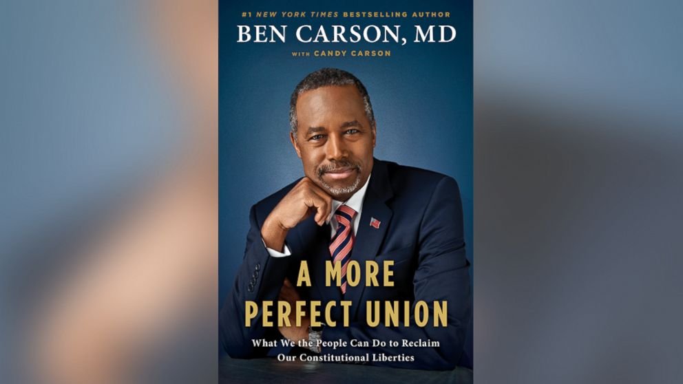 Book jacket for Ben Carson's book, "A More Perfect Union."