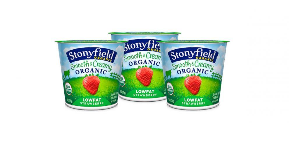 PHOTO: Stonyfield Organic's low fat strawberry yogurt is seen in this undated file photo.