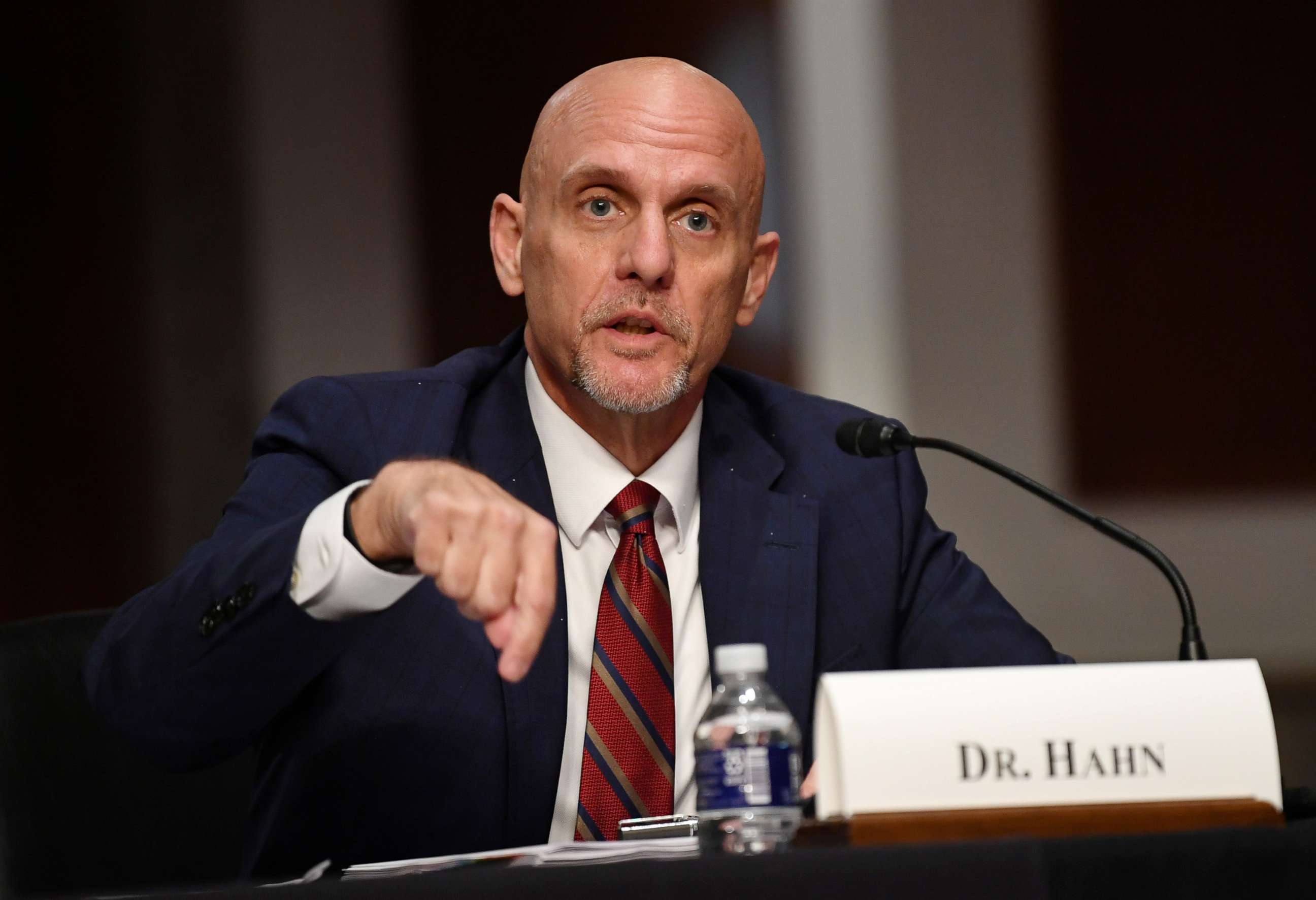 PHOTO: FDA Commissioner Stephen Hahn testifies during a Senate Health, Education, Labor and Pensions (HELP) Committee hearing on Capitol Hill, June 30, 2020. 