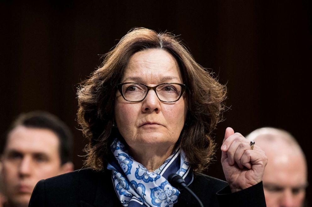 PHOTO: Gina Haspel, director of the Central Intelligence Agency, testifies during the Senate Select Intelligence Committee hearing on "Worldwide Threats," Jan. 29, 2018. 