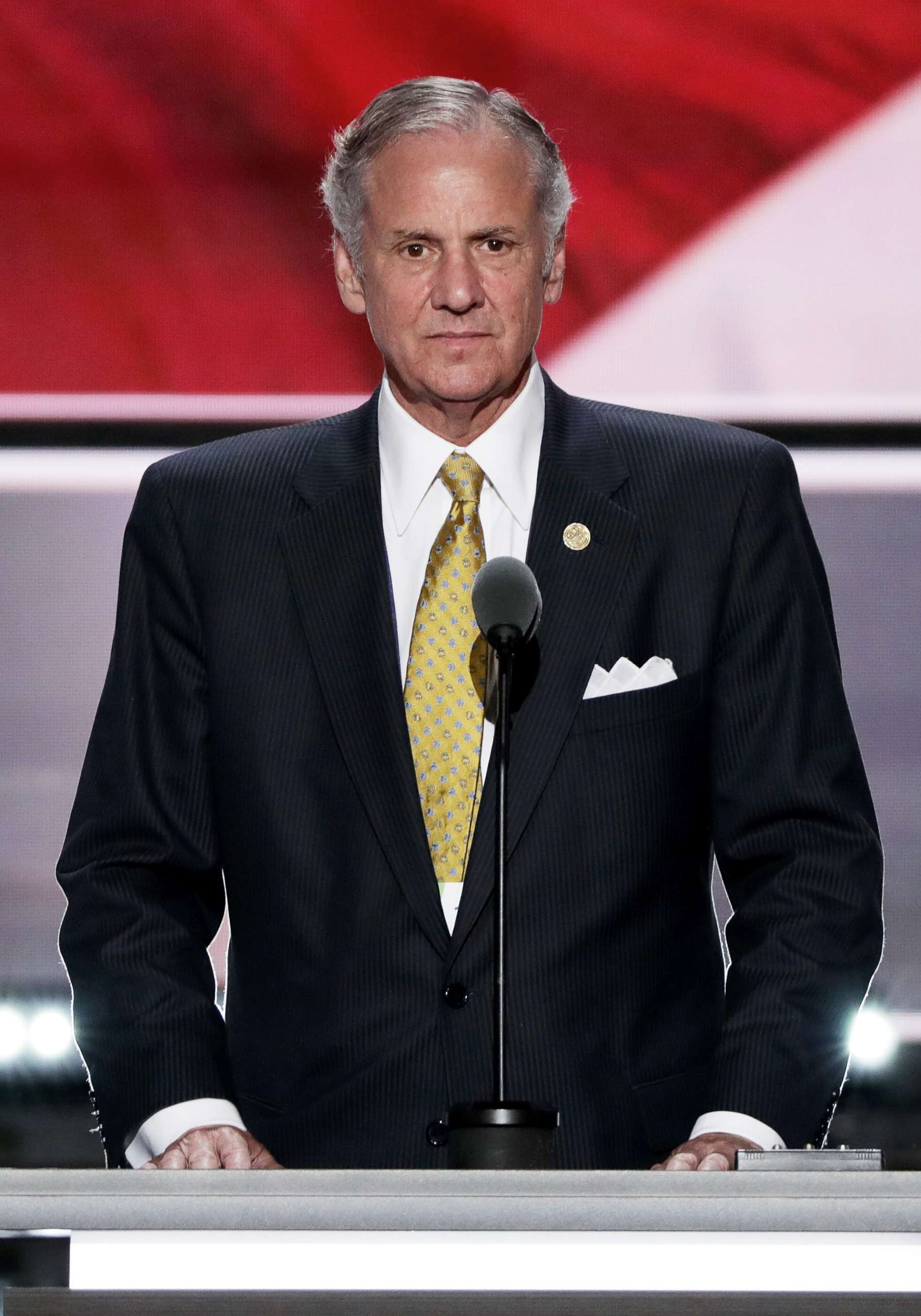 PHOTO: Lt. Gov. of South Carolina, Henry McMaster speaks at the Republican National Convention, July 19, 2016, in Cleveland, Ohio.