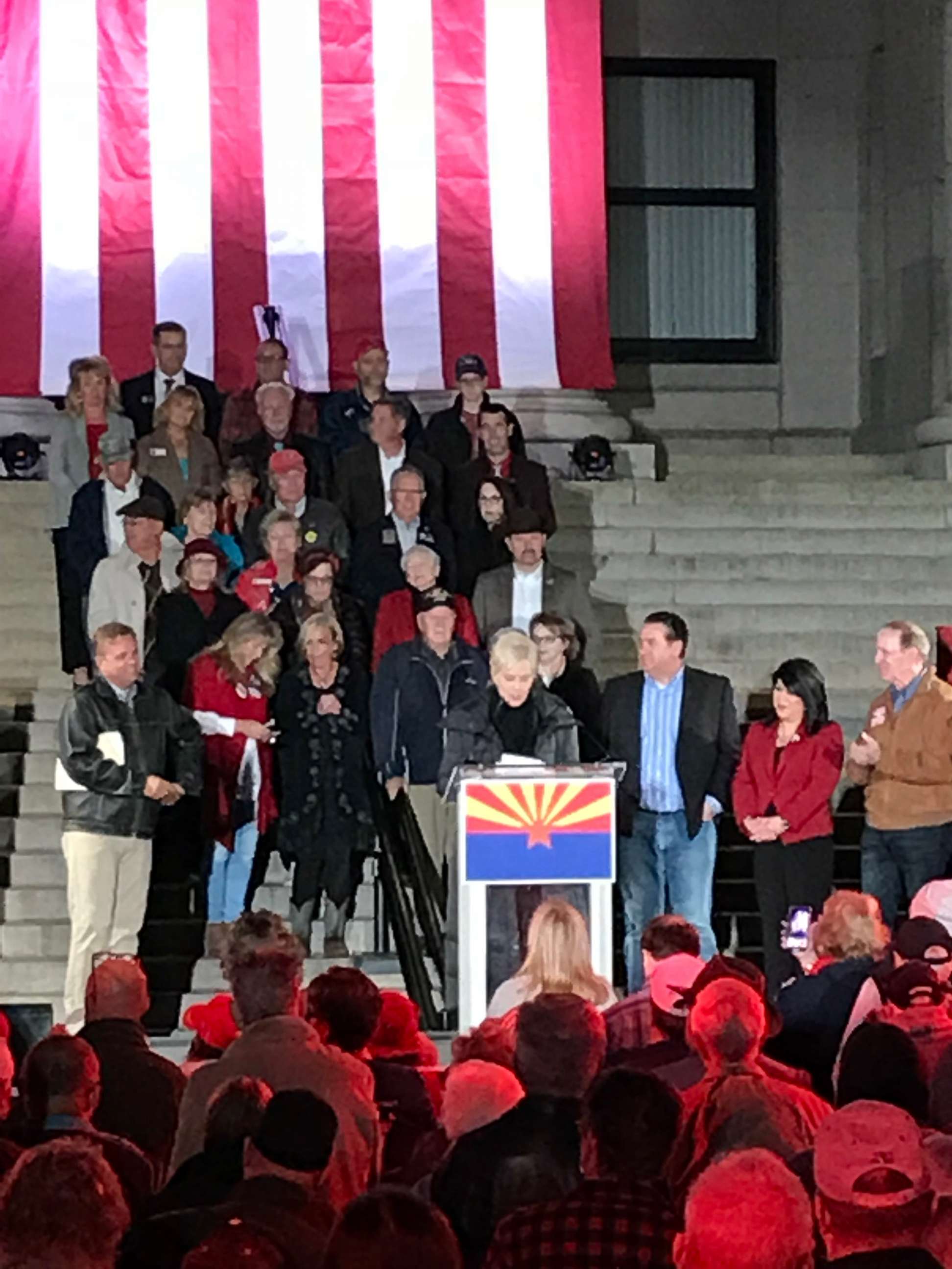 Cindy McCain speaks at an Election Eve rally held by the Arizona GOP on Nov. 5, 2018.