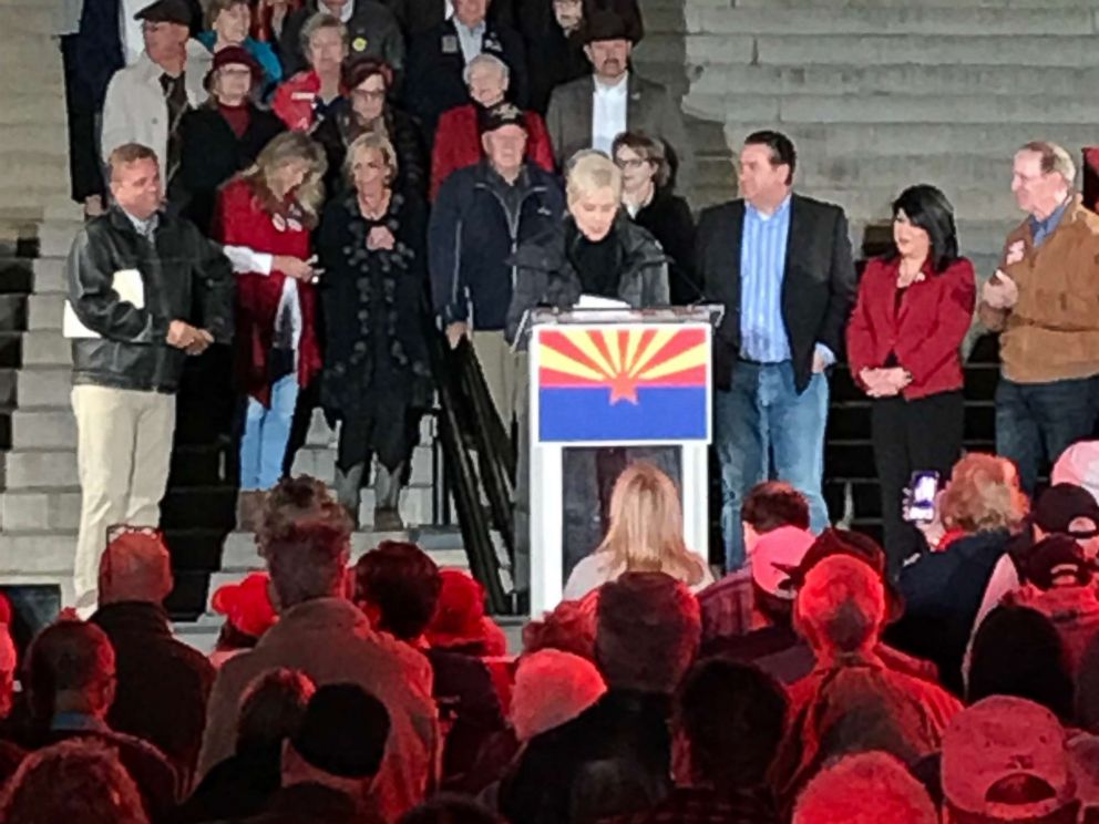 Cindy McCain speaks at an Election Eve rally held by the Arizona GOP on Nov. 5, 2018.