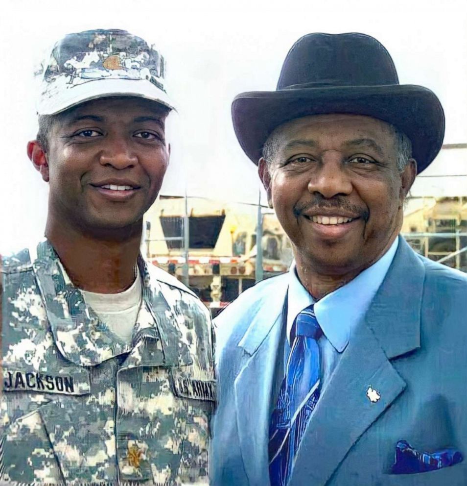PHOTO: Col. Eric Jackson with his father Edward Jackson in this undated photo.