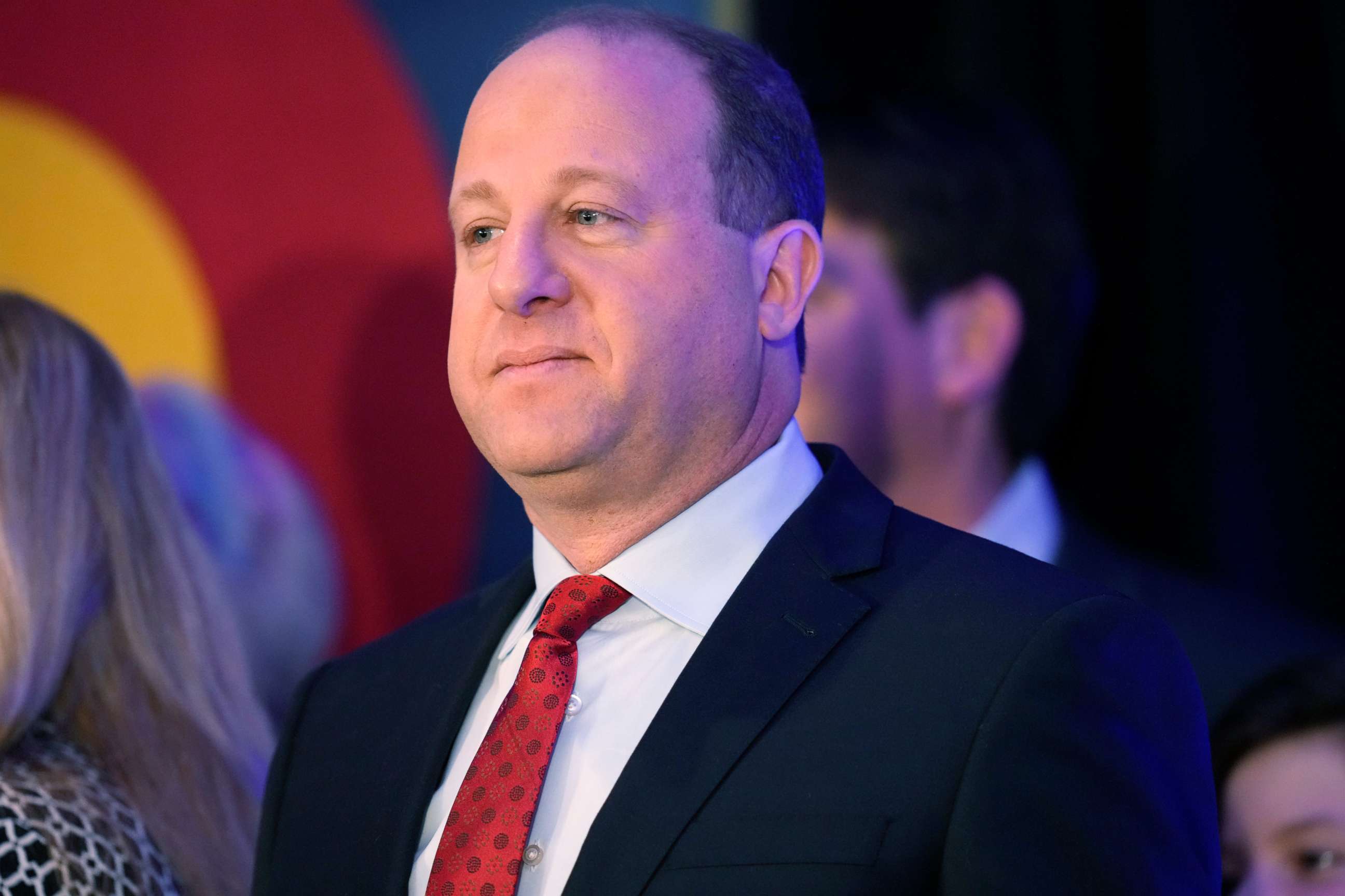 PHOTO: Democratic Gov. Jared Polis attends an election watch party Nov. 8, 2022, in Denver. 