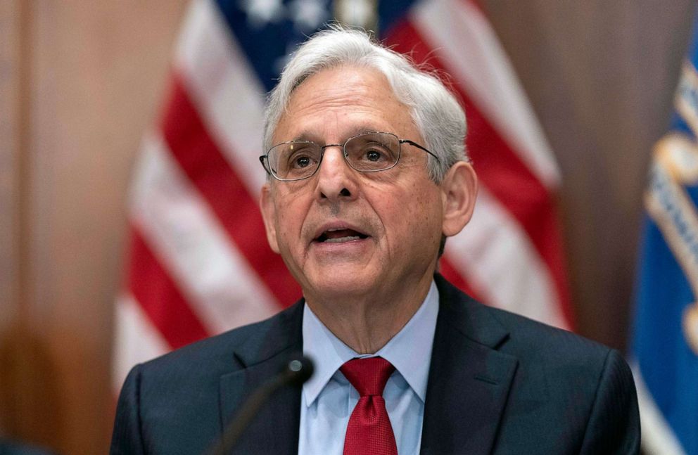 PHOTO: Attorney General Merrick Garland speaks during a meeting with all of the U.S. Attorneys in Washington, June 14, 2023.