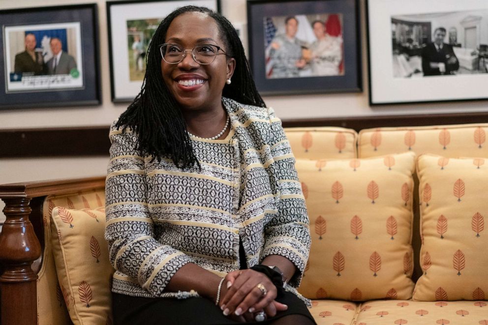 PHOTO: FILE - Supreme Court nominee Ketanji Brown Jackson is photographed as she meets with Sen. Lindsey Graham, R-S.C., on Capitol Hill in Washington, Tuesday, March 15, 2022. If confirmed, she would be the court's first Black female justice.