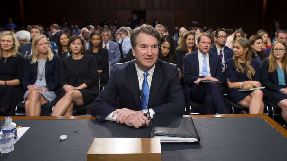 PHOTO: Circuit judge Brett Kavanaugh appears before the Senate Judiciary Committee's confirmation hearing on his nomination to be an Associate Justice of the Supreme Court of the United States in Washington, Sept. 5, 2018.