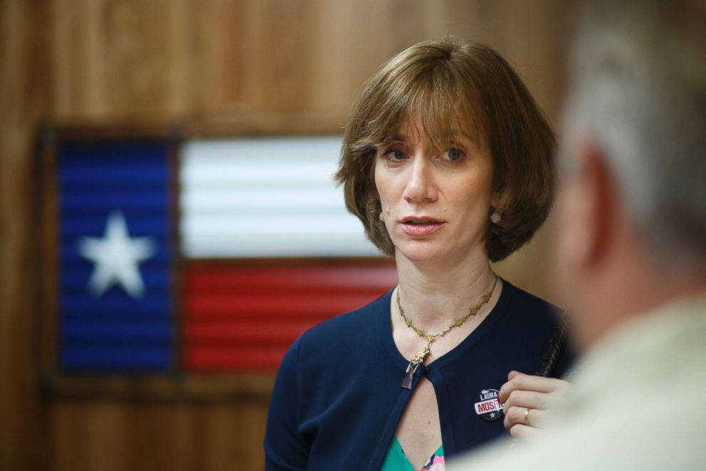 PHOTO: Laura Moser picking up her campaign materials at a print shop in Houston, May 22, 2017.