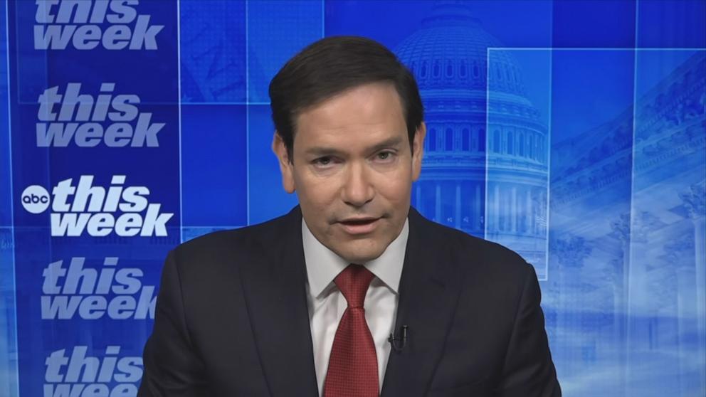 PHOTO: Secretary of State Marco Rubio appears on ABC News' "This Week" on Aug. 17, 2025.