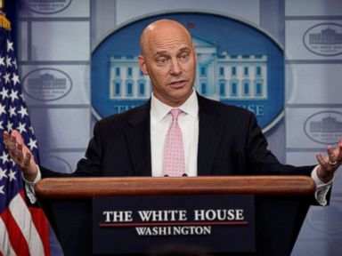 PHOTO: Legislative Affairs Director Marc Short speaks at a news briefing at the White House in Washington, Jan. 20, 2018.