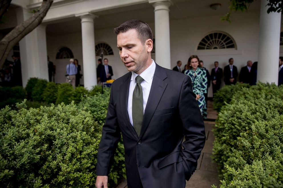 PHOTO: Acting Homeland Security Secretary Kevin McAleenan arrives for an immigration speech by President Donald Trump in the Rose Garden at the White House, May 16, 2019.