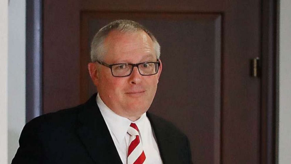 Former Trump campaign aide Michael Caputo arrives to testify before the House Intelligence Committee during a closed-door session, July 14, 2017 in Washington, D.C.