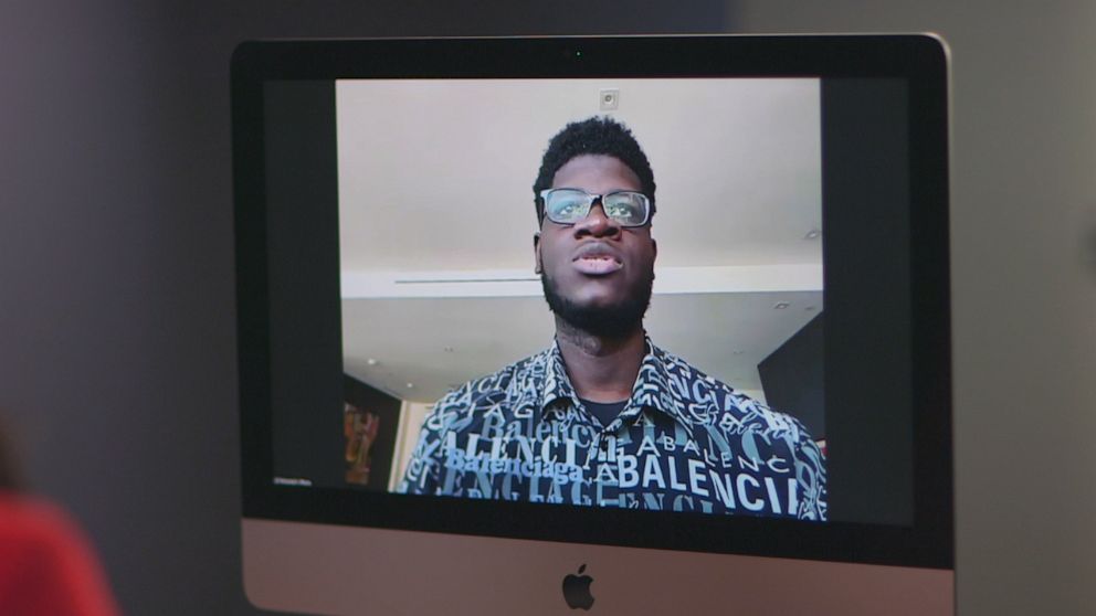 PHOTO: ABC News Live Anchor Linsey Davis talks with Orlando Magic forward Mo Bamba,
about why he sat out the 2016 election.