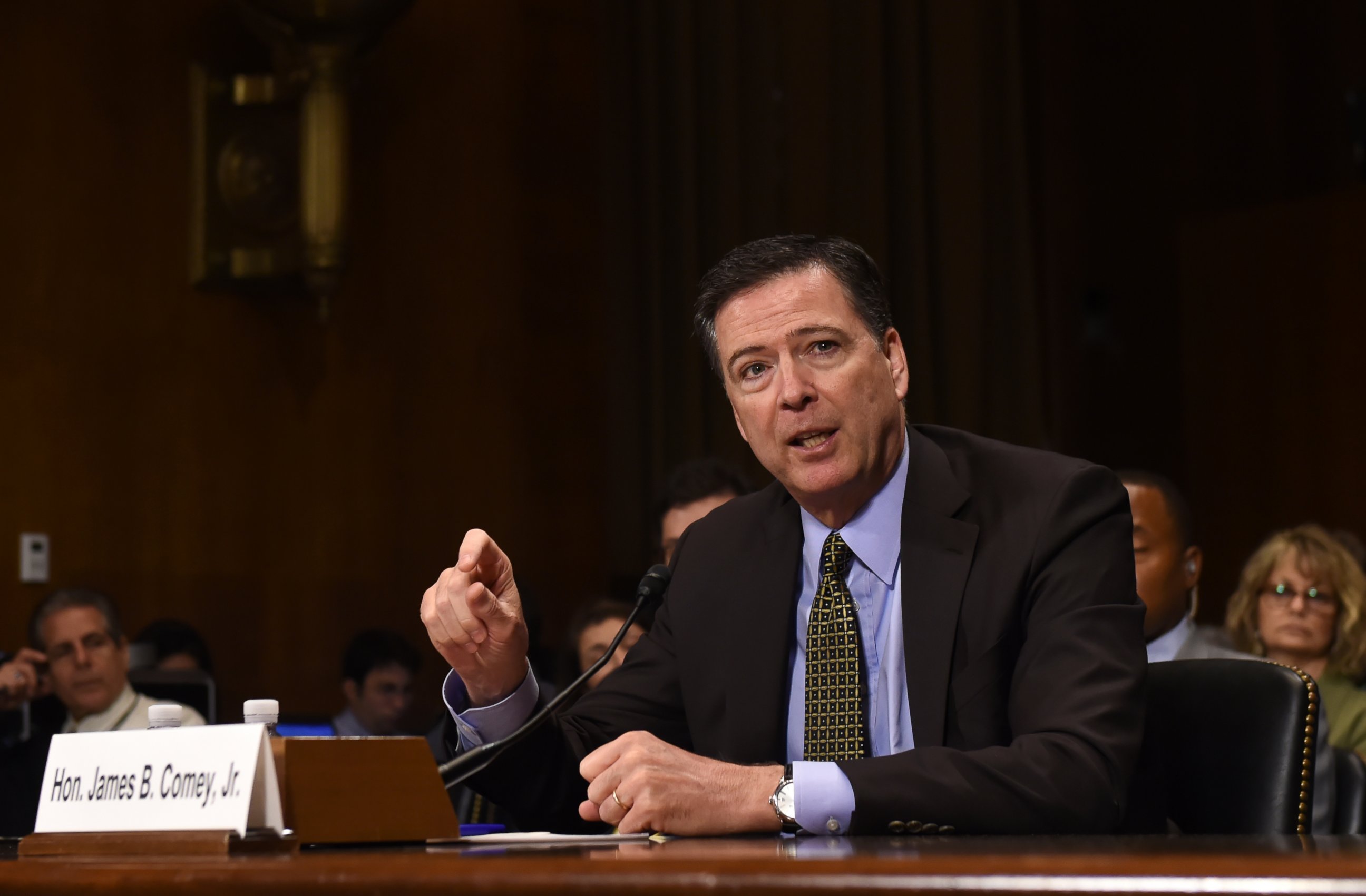 PHOTO: James Comey, the director of Federal Bureau of Investigation, testifies before the Senate Judiciary Committee during a hearing in Washington D.C., May 3, 2017.