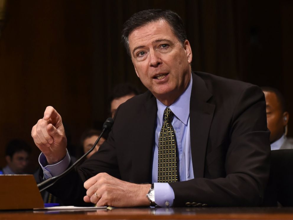 PHOTO: James Comey, the director of Federal Bureau of Investigation, testifies before the Senate Judiciary Committee during a hearing in Washington D.C., May 3, 2017.