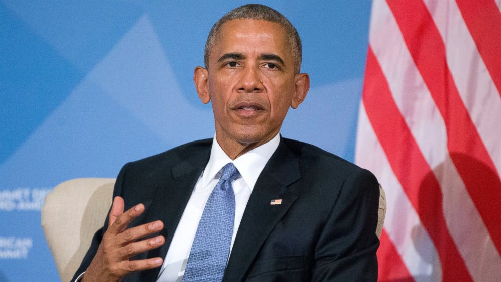 President Barack Obama comments to members of the media on the recent suicide attacks at Istanbul's airport during a bilateral meeting with Mexican President Enrique Pena Neito at the National Gallery of Canada in Ottawa, Canada, June 29, 2016. 