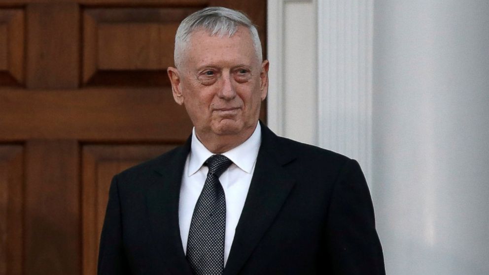 Retired Marine Gen. James Mattis at the main clubhouse at Trump National Golf Club in Bedminster, New Jersey, Nov. 19, 2016.  