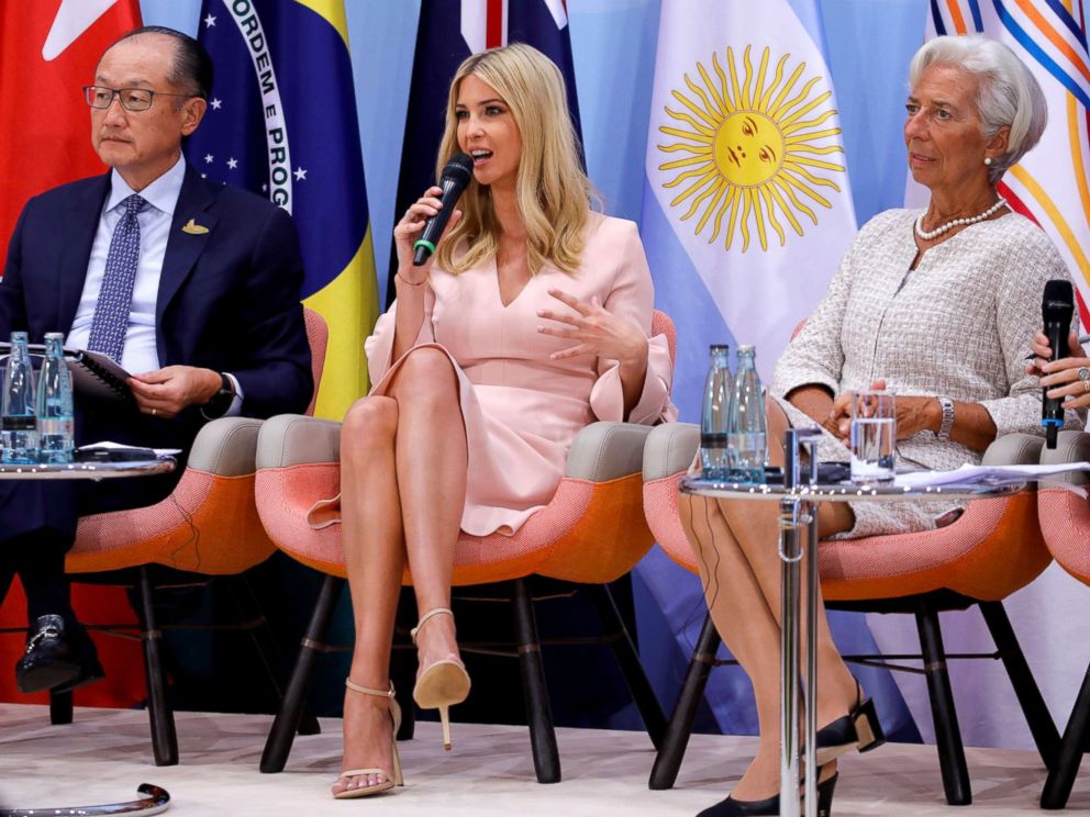 PHOTO: World Bank President Jim Yong Kim, Ivanka Trump and International Monetary Fund (IMF) Managing Director Christine Lagarde attend the Womens Entrepreneurship Finance event during the G20 leaders summit in Hamburg, Germany, July 8, 2017.