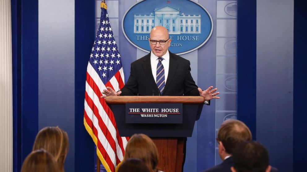 White House national security adviser H.R. McMaster speaks in the White House briefing room in Washington, May 16, 2017.