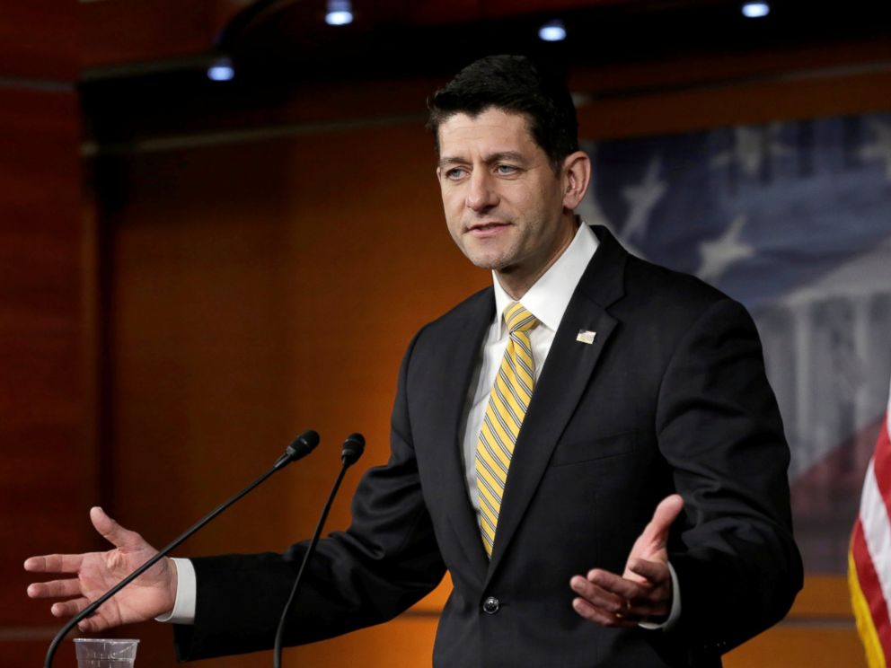 PHOTO: House Speaker Paul Ryan (R-WI) speaks at his news conference on Capitol Hill in Washington, March 2, 2017.