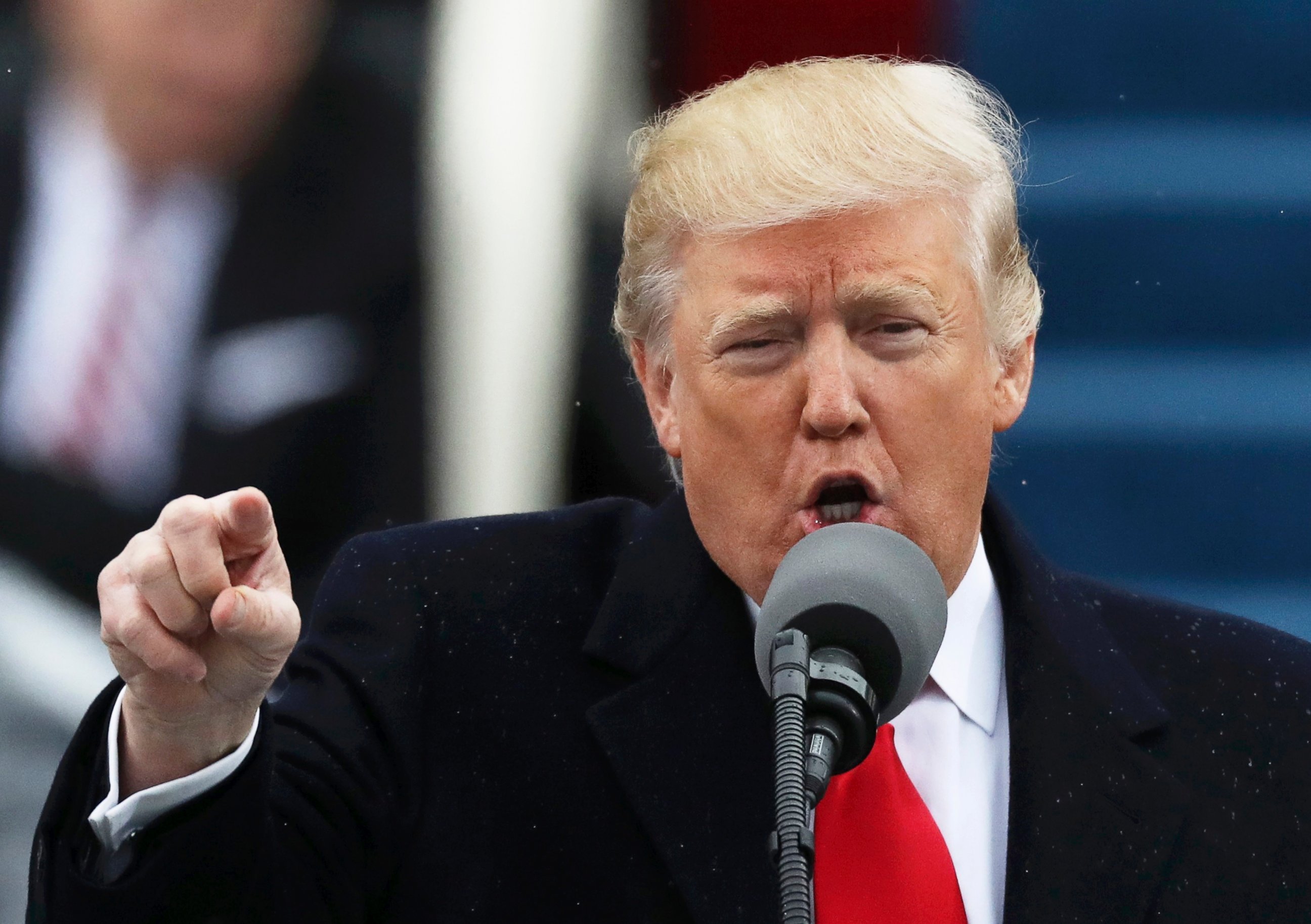 PHOTO: President Donald Trump speaks at inauguration ceremonies swearing him in as the 45th president of the United States on the West front of the U.S. Capitol in Washington, Jan. 20, 2017. 