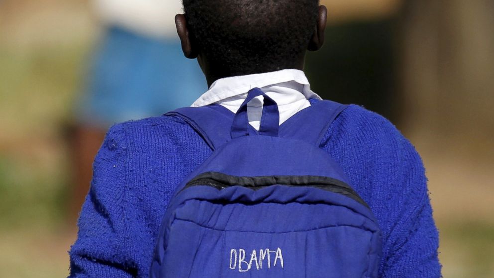 PHOTO: Seven-year-old Barack Obama, named after President Barack Obama, walks at the Senator Obama primary school in Kogelo village west of Kenya's capital Nairobi, July 16, 2015. 