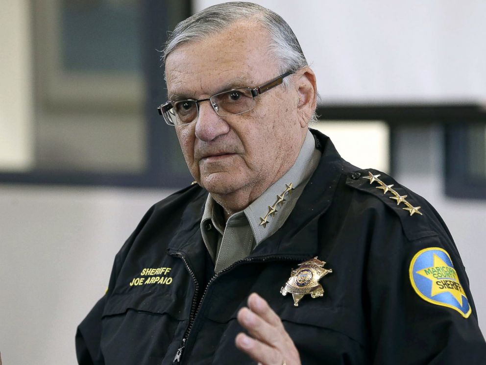 PHOTO: Maricopa County Sheriff Joe Arpaio addresses the media about a simulated school shooting in Fountain Hills, Arizona, Feb. 9, 2013.