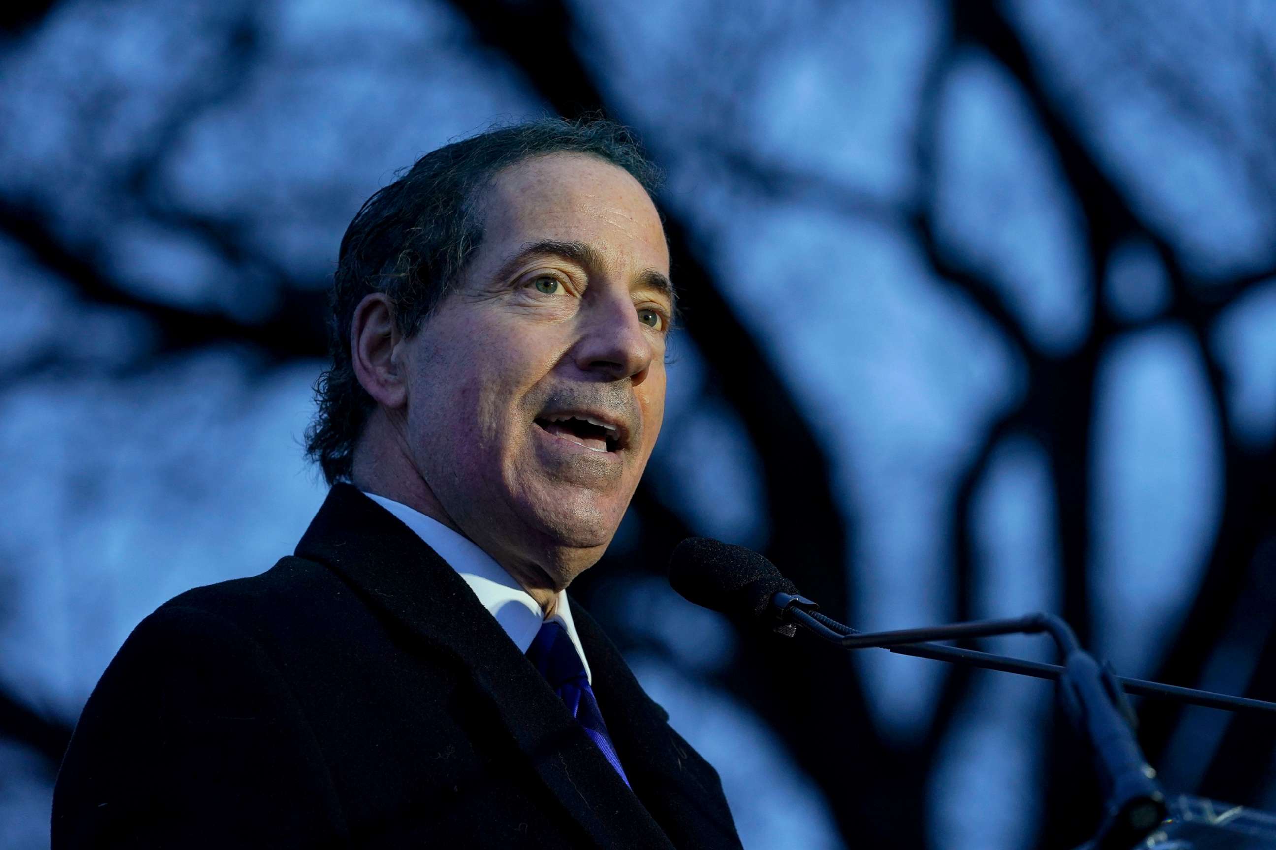 PHOTO: Sen. Jamie Raskin speaks during a candlelight vigil, Jan. 6, 2022, in Washington, D.C., on the one year anniversary of the attack on the Capitol. 