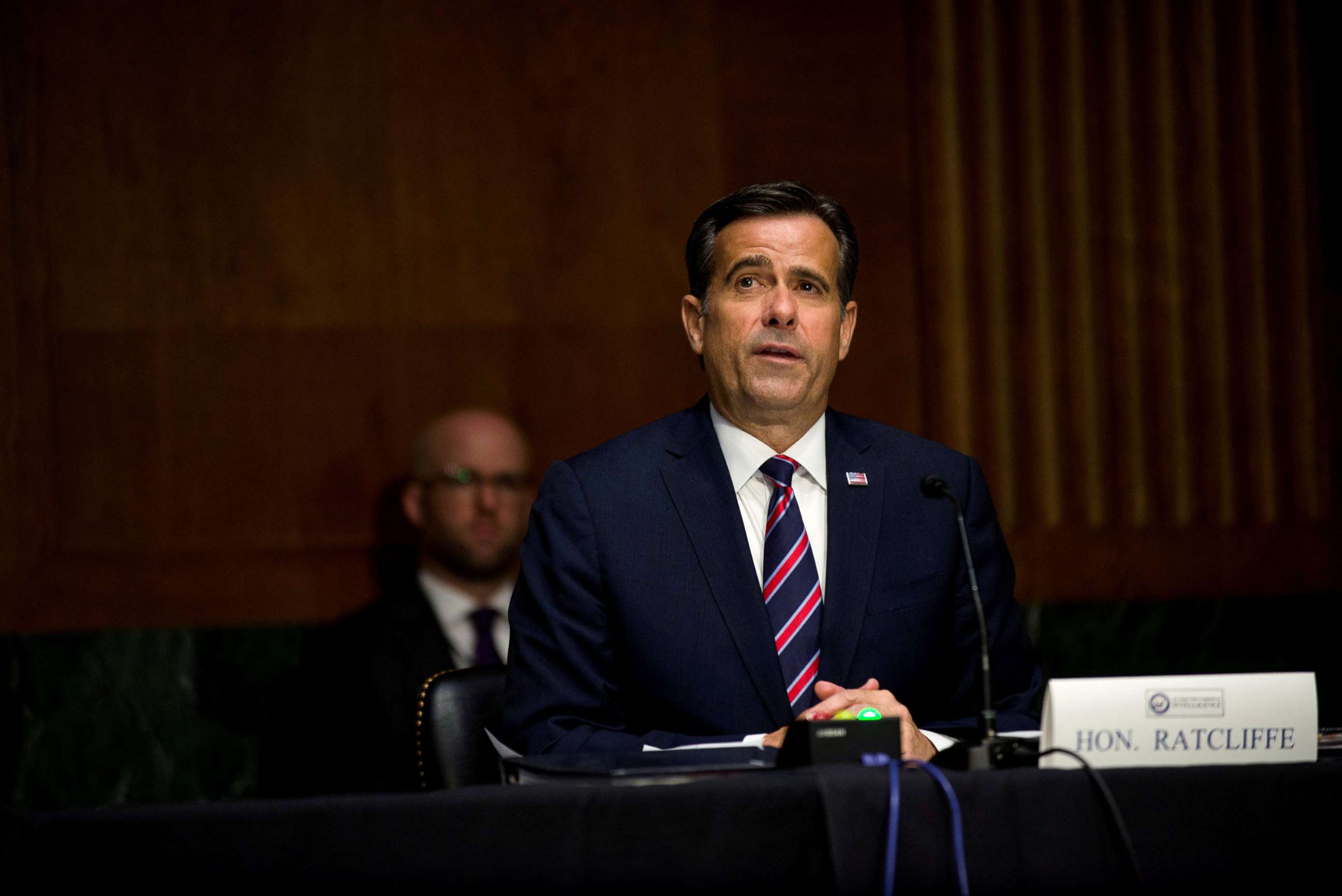 PHOTO: Rep. John Ratcliffe (R-TX) testifies before a Senate Intelligence Committee nomination hearing on Capitol Hill, May 5, 2020.