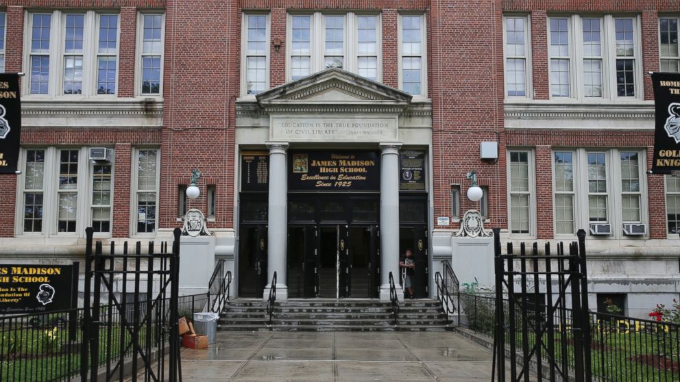 PHOTO: James Madison High School, from which Bernie Sanders graduated, in Brooklyn, New York, July 7, 2015. 
