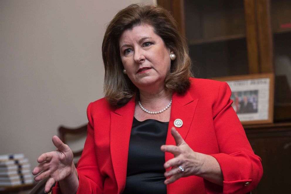 PHOTO: Rep. Karen Handel, R-Ga., is interviewed in her Longworth Building office on Dec. 11, 2017.