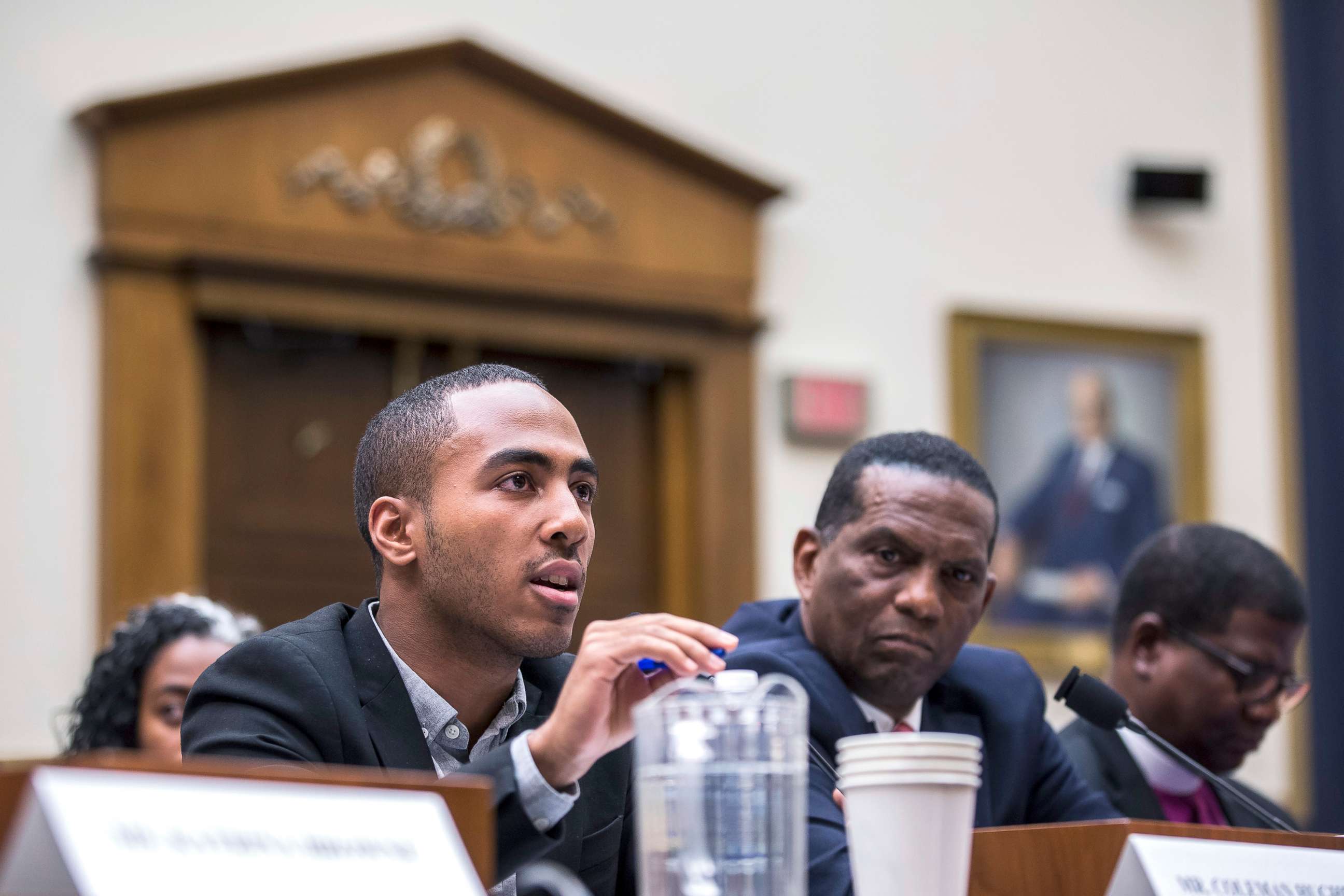 PHOTO: Writer Coleman Hughes testifies during a hearing on slavery reparations held by the House Judiciary Subcommittee on the Constitution, Civil Rights and Civil Liberties, June 19, 2019, in Washington, D.C.