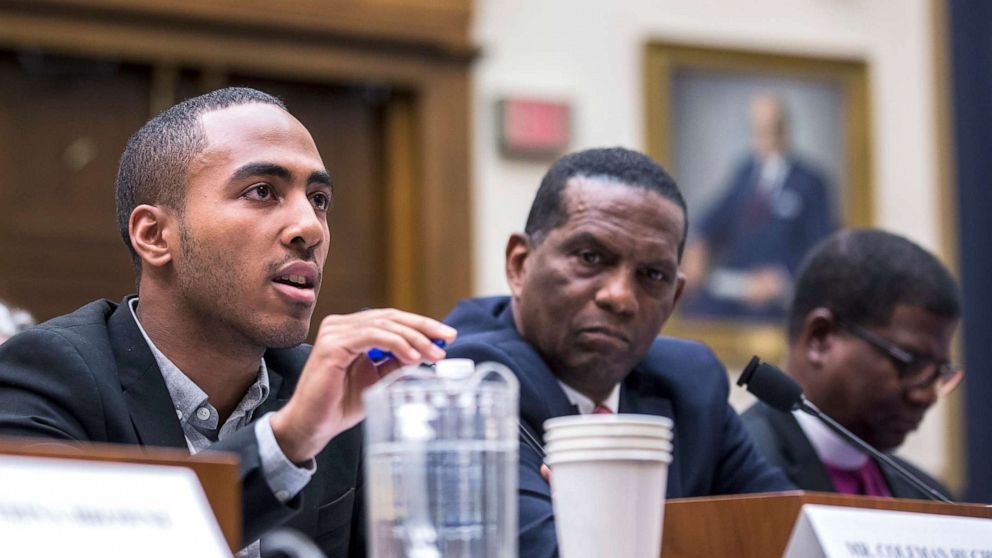 PHOTO: Writer Coleman Hughes testifies during a hearing on slavery reparations held by the House Judiciary Subcommittee on the Constitution, Civil Rights and Civil Liberties, June 19, 2019, in Washington, D.C.