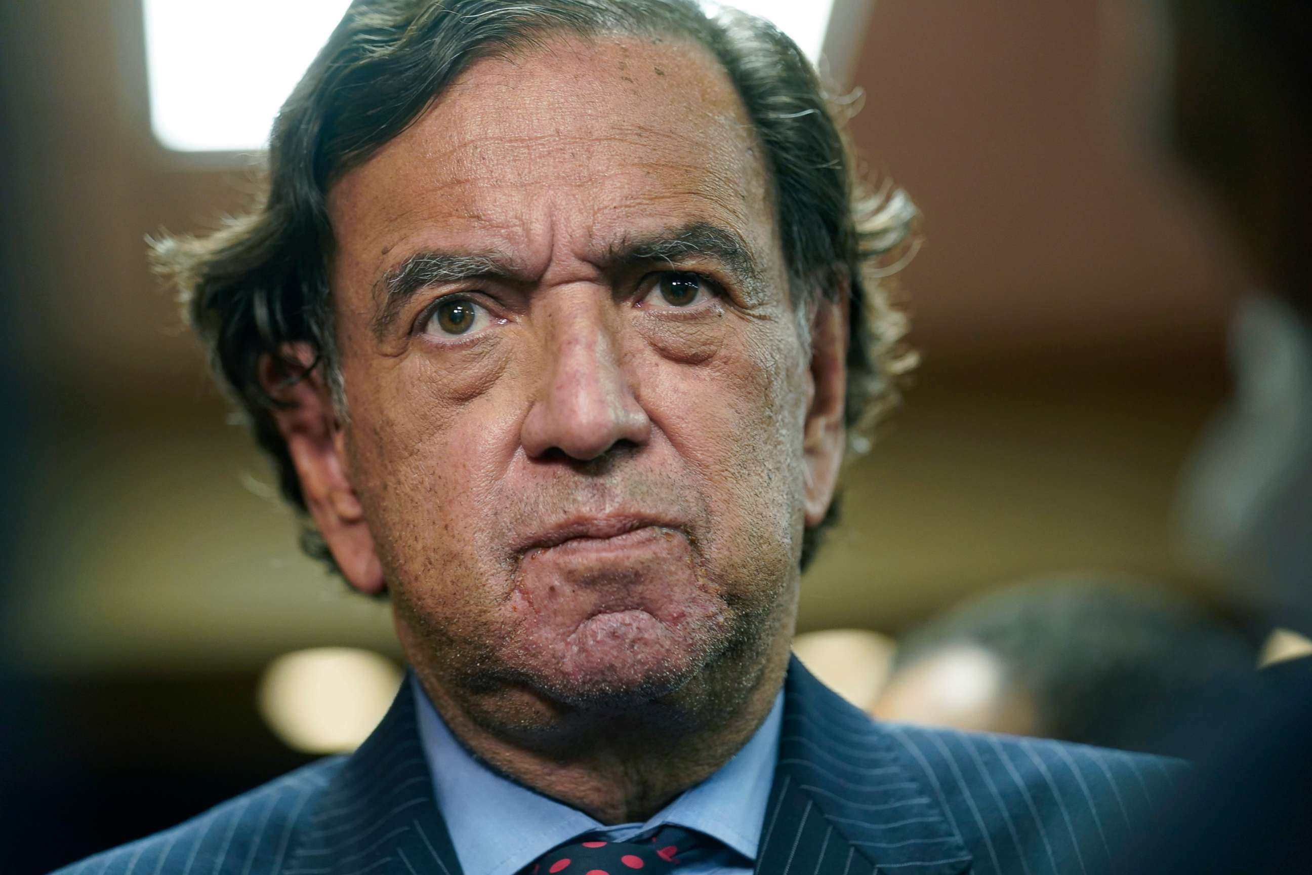 PHOTO: Former diplomat Bill Richardson speaks to reporters after a news conference in New York, Nov. 16, 2021. 