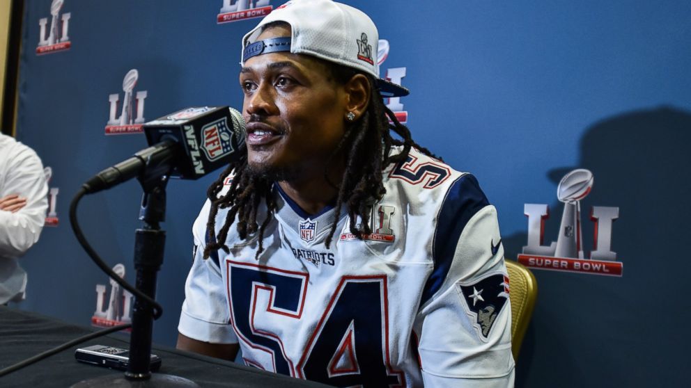 PHOTO: New England Patriots linebacker Dont'a Hightower during a press conference ahead of Super Bowl LI, Feb. 1, 2017, in Houston. 