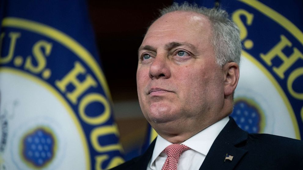 PHOTO: House Minority Whip Steve Scalise participates in the House Republican Conference news conference in the Capitol, Sept. 14, 2022. 