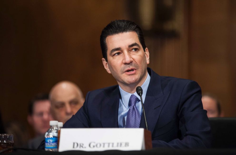 PHOTO: FDA Commissioner-designate Scott Gottlieb testifies during a Senate Health, Education, Labor and Pensions Committee hearing, April 5, 2017 in Washington.