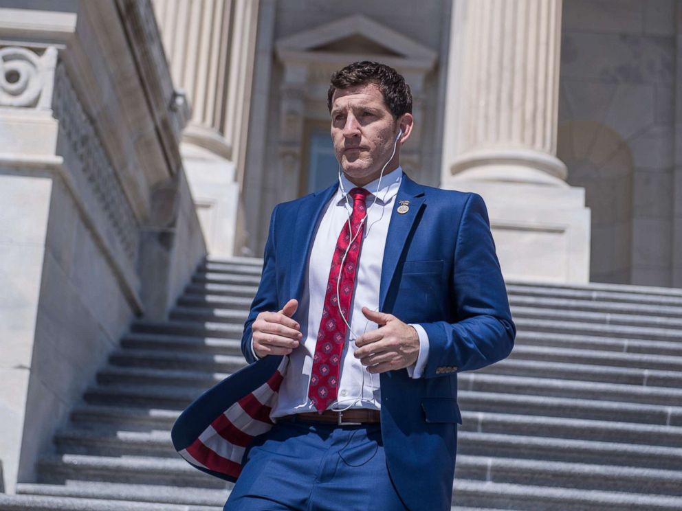 PHOTO: Rep. Scott Taylor leaves the Capitol, May 24, 2018, in Washington, D.C.