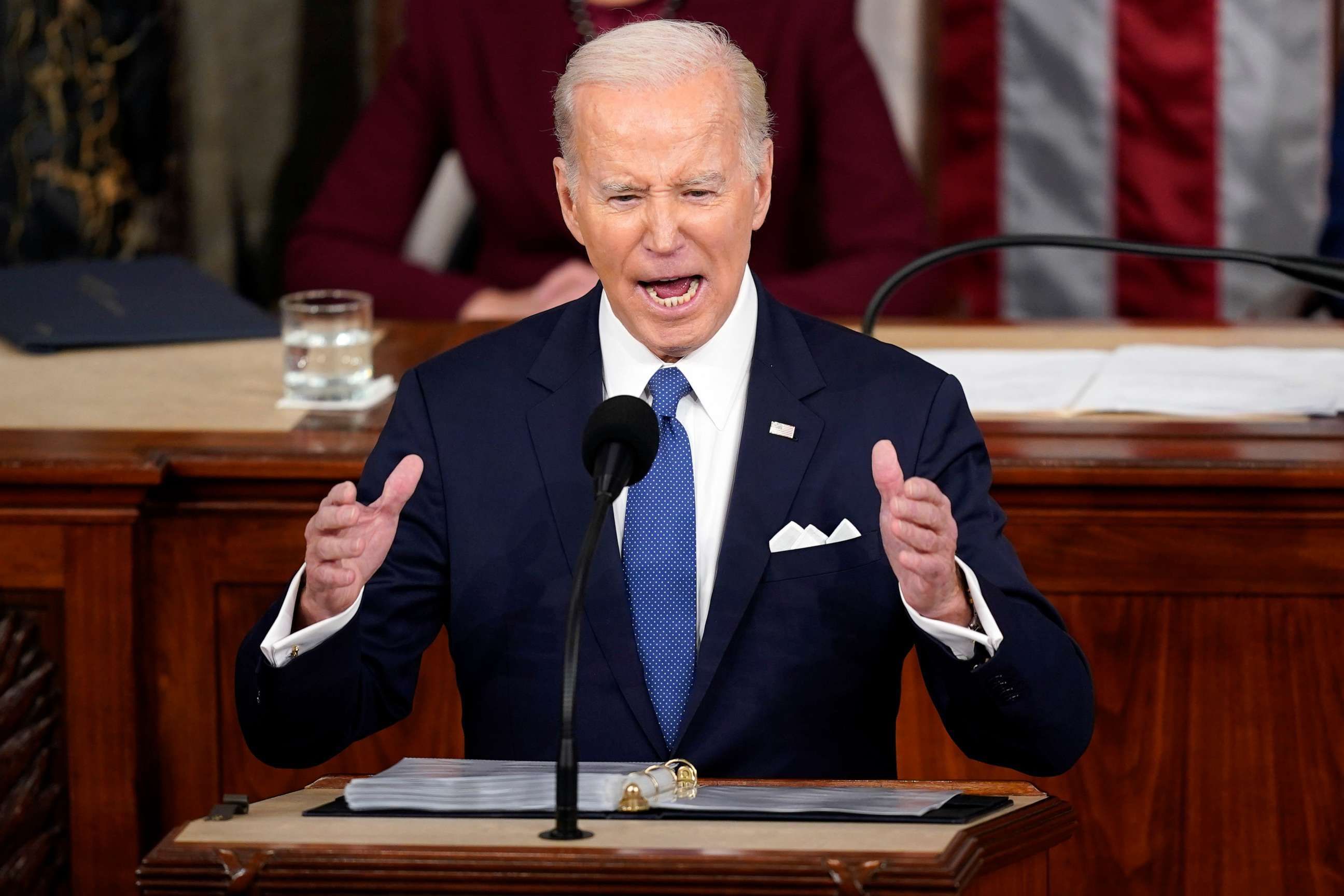 PHOTO: President Joe Biden delivers the State of the Union address to a joint session of Congress at the U.S. Capitol, Feb. 7, 2023, in Washington.