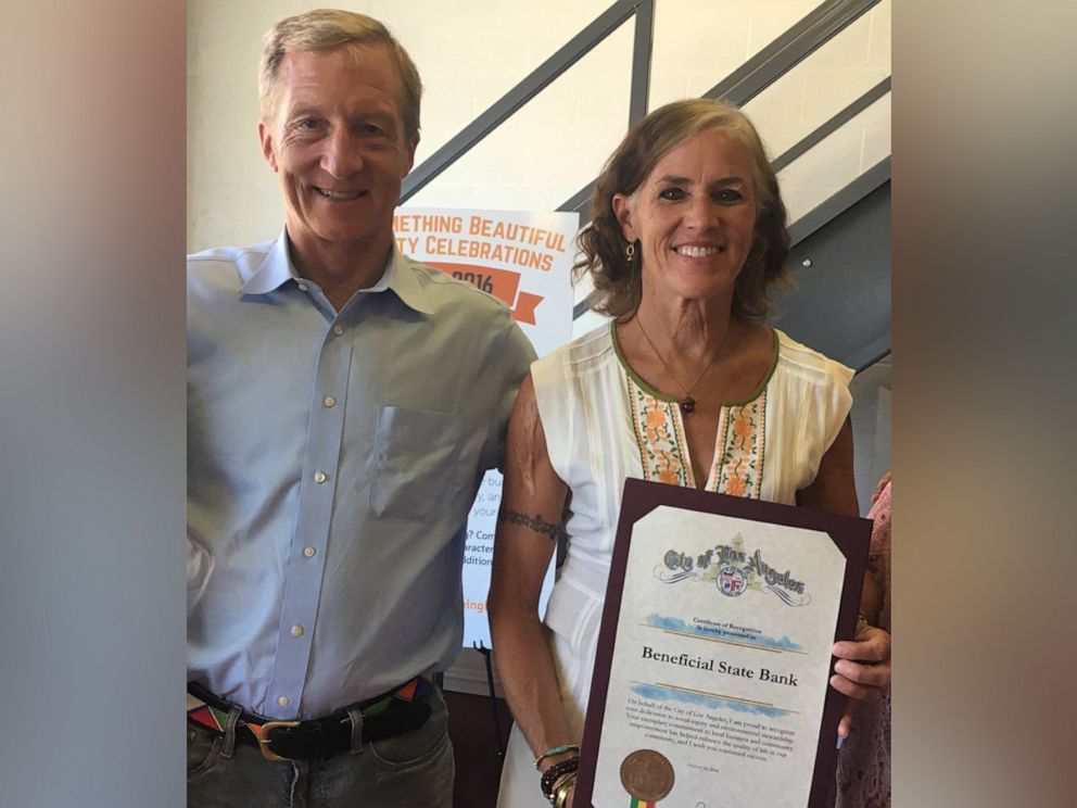 PHOTO: Tom Steyer and his wife, Katherine 'Kat' Taylor, in an undated photo. 