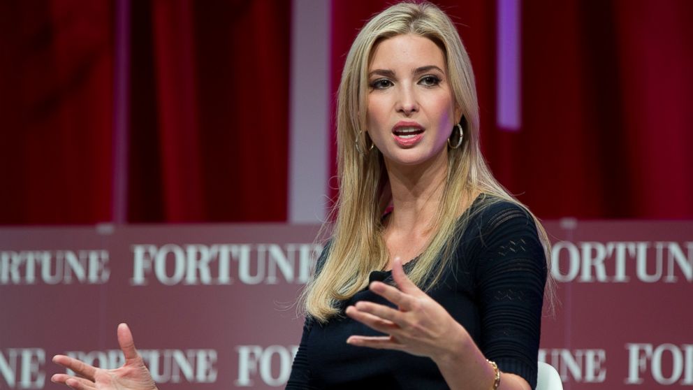 Ivanka Trump, daughter of Republican presidential candidate Donald Trump, founder and CEO, Ivanka Trump Collection and executive vice president Development and Acquisitions The Trump Organization, speaks at the Fortune Most Powerful Women Summit, Wednesday, Oct. 14, 2015, in Washington. 