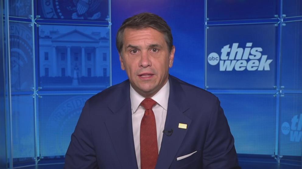 PHOTO: Acting Attorney General Todd Blanche appears on ABC News' "This Week" on April 26, 2026.