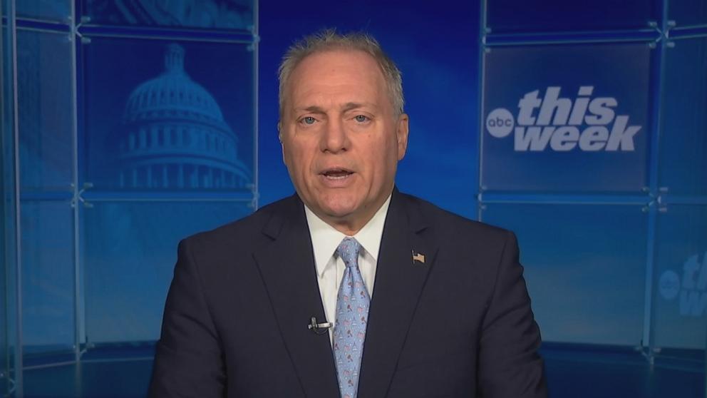 PHOTO: House Majority Leader Steve Scalise, R-Louisiana, appears on ABC News' "This Week" on March 29, 2026.